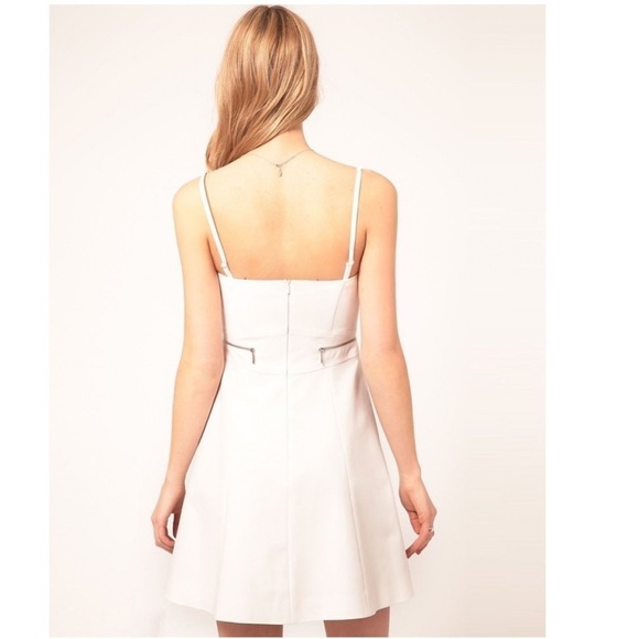 Karen Millen Strapless Tailored Cotton Dress in Ivory Off White NWT with Straps - Picture 3 of 12